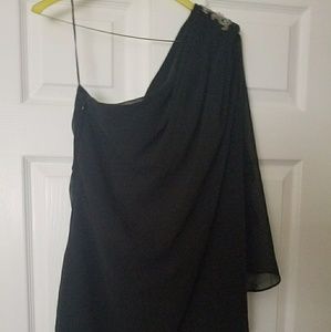 Black Chiffon Cocktail Dress